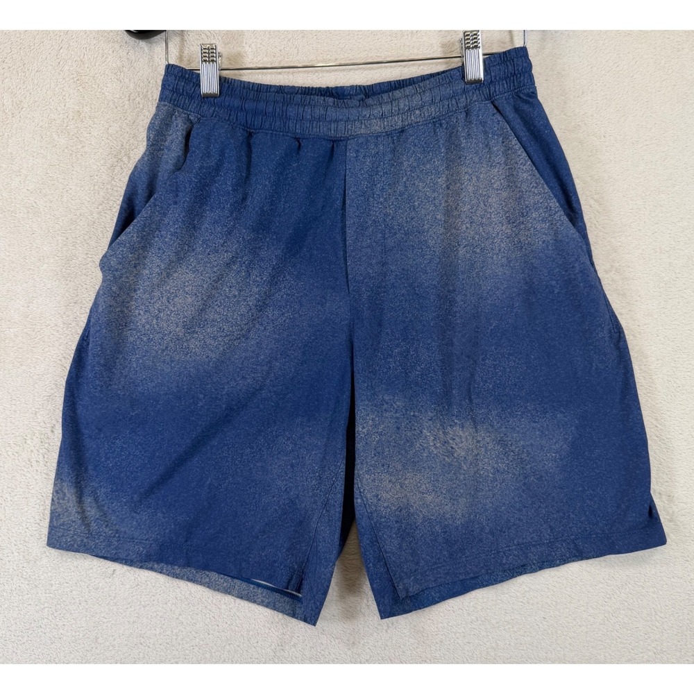 Lululemon Pace Breaker 9" Lined Mens‎ Medium Blue Acid Wash Running Training M
